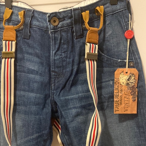 True Religion Denim - True Religion Blue woman's Jeans with Suspenders